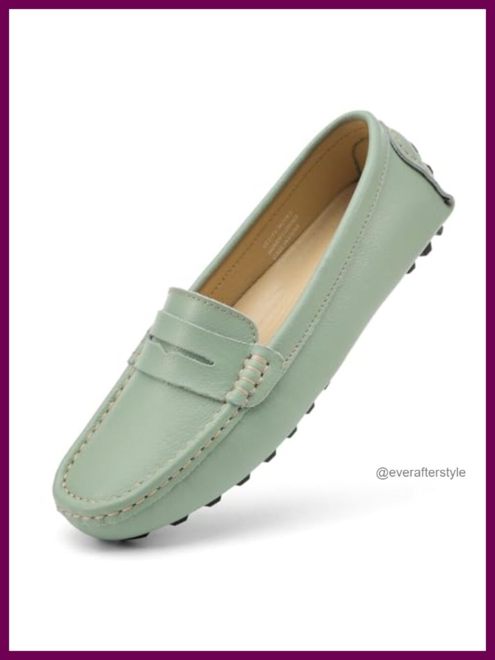 Handmade Genuine Leather Penny Loafers Slip-On Walking Flats